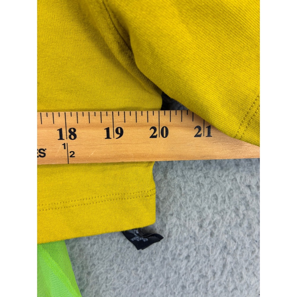 Savage X Fenty Cropped T-Shirt Womens S Yellow Mesh Layered Streetwear Casual - Picture 8 of 15